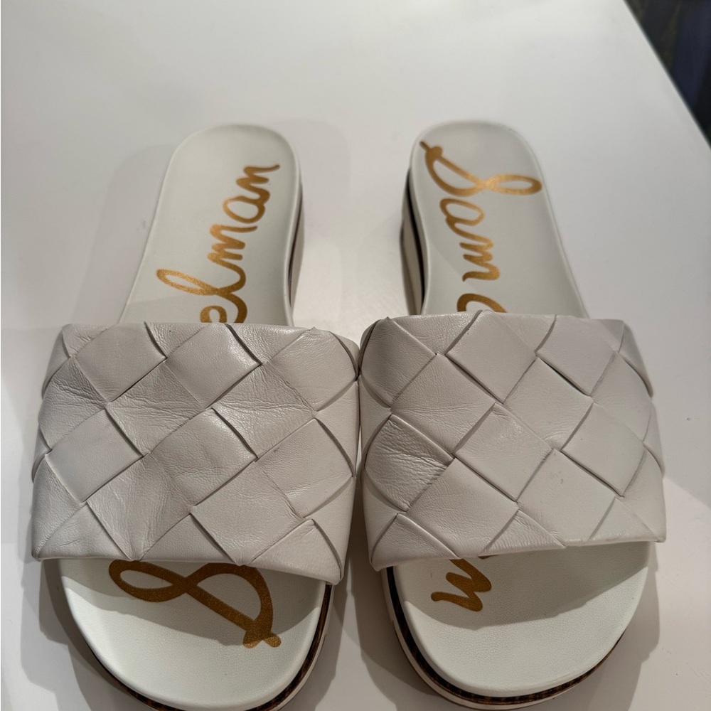 Sam Edelman Women’s Adaley Slip-On Leather Slide Sandals, size 9, EUC
